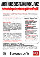 Amnistie pour les évadés fiscaux qui volent la France… et criminalisation pour les syndicalistes qui défendent l'emploi !