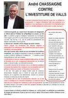 André Chassaigne contre l'investiture de Valls